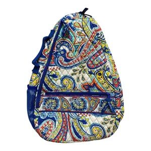 Vera Bradley Womens Marina Paisley Slingback Tennis Bag Pickleball Quilted Sport
